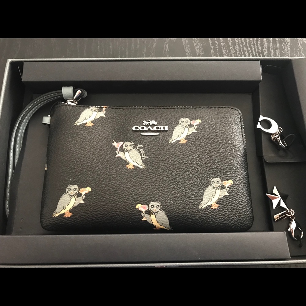 Coach wristlet owls
